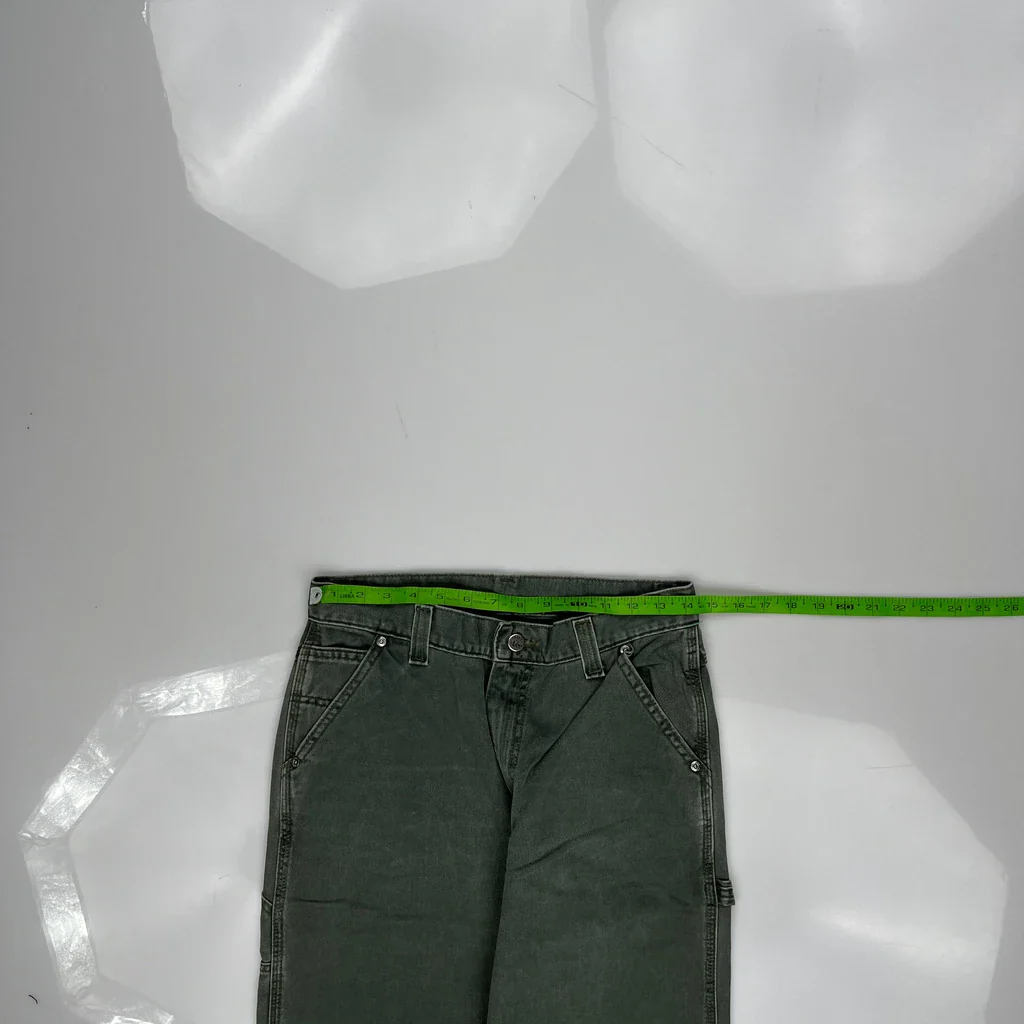 Lee Carpenter Trousers - 28W 33L Green Cotton - Image 3