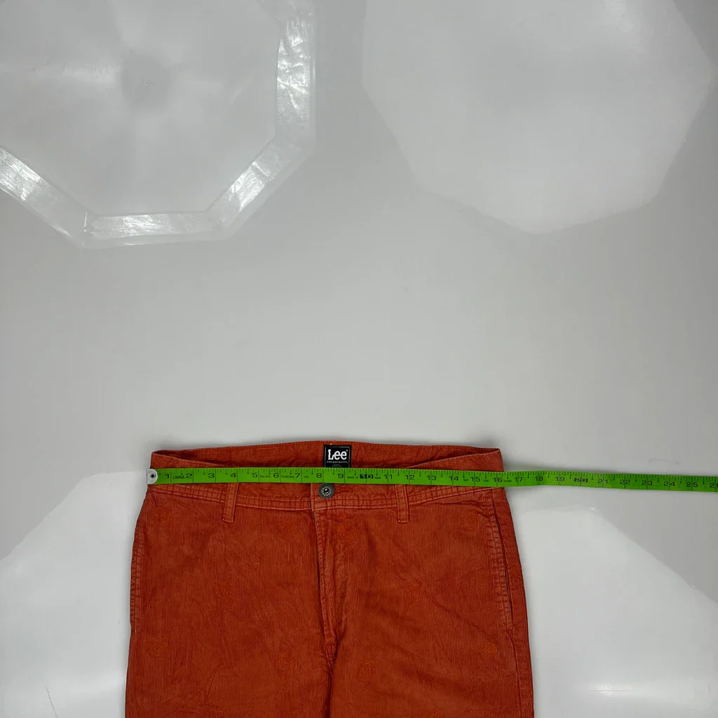 Lee Cord Pants - 32″ Waist Orange Corduroy - Image 3