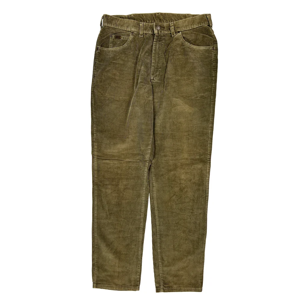 Lee Cord Trousers - 34″ Waist Brown Corduroy - Image 2