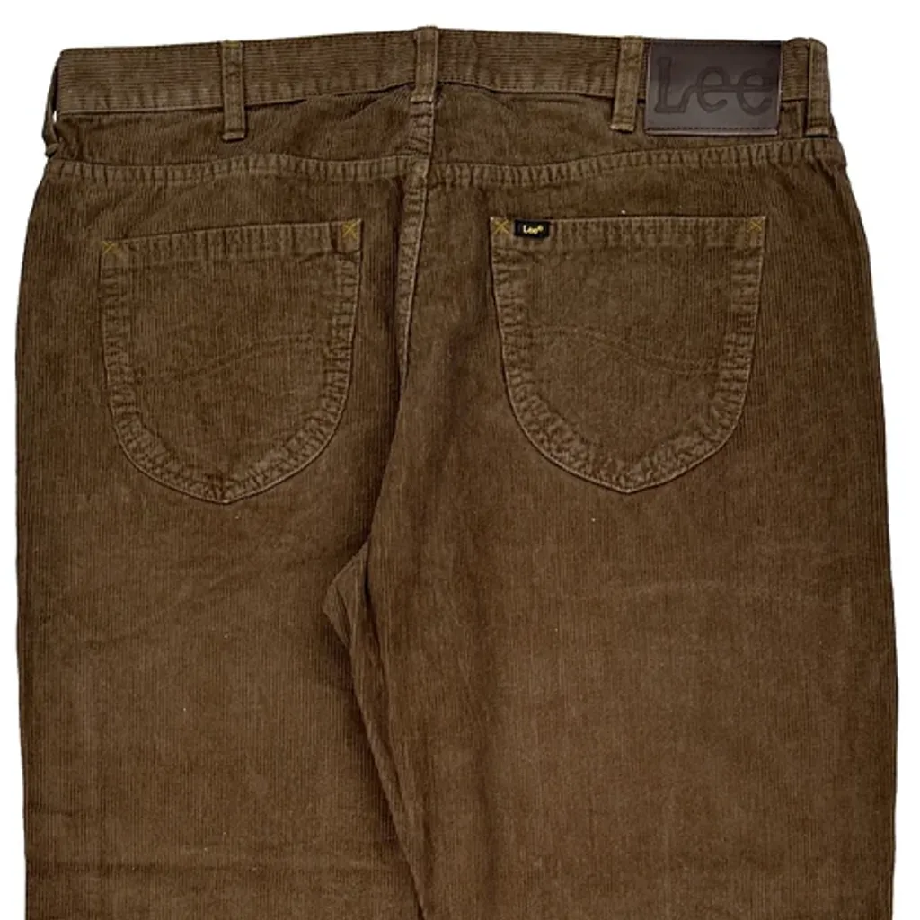Lee Cord Trousers - 36″ Waist Brown Cotton - Image 10
