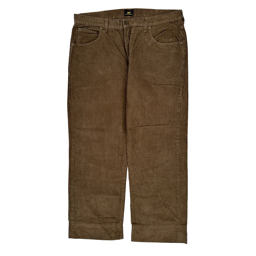 Lee Cord Trousers - 36″ Waist Brown Cotton - Image 2
