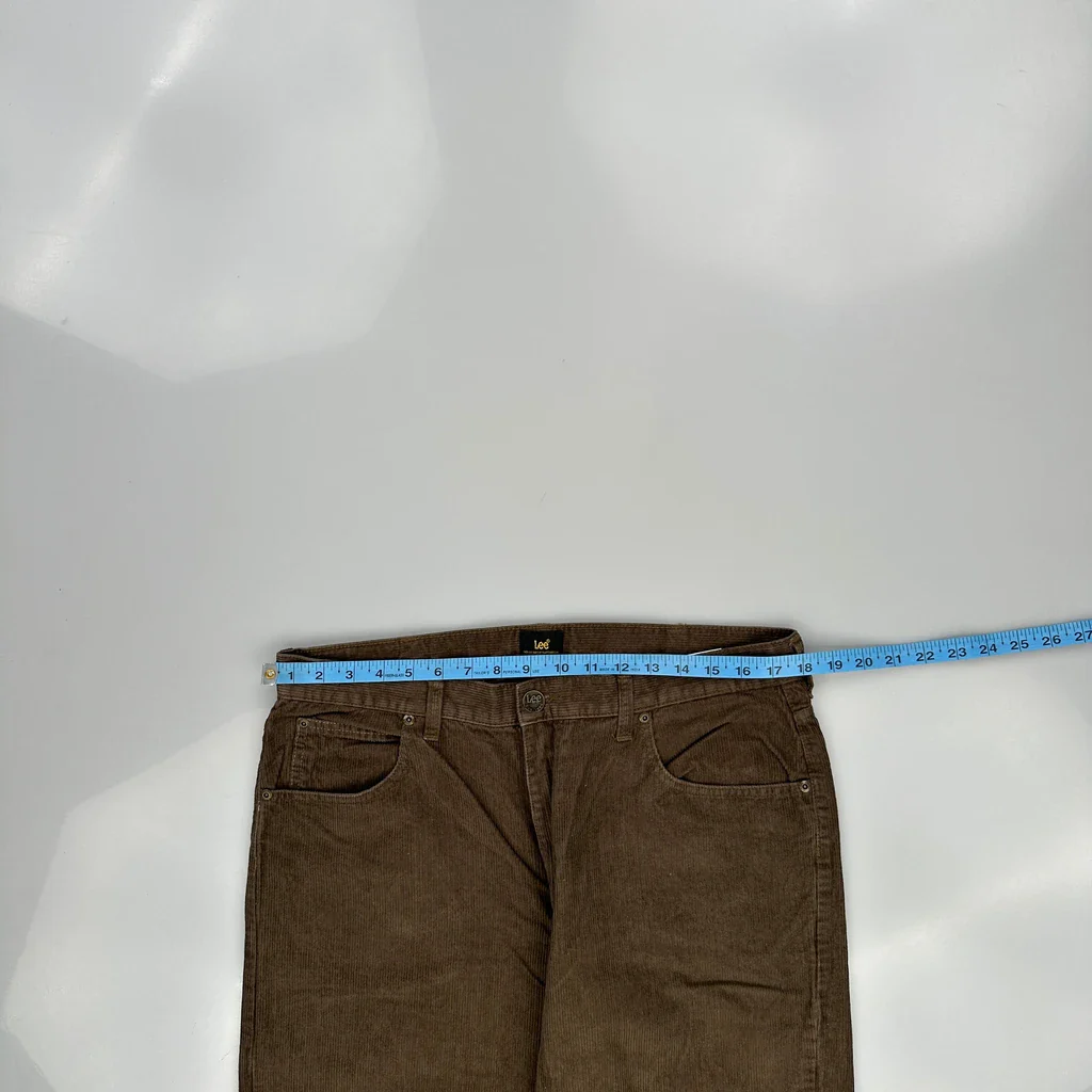 Lee Cord Trousers - 36″ Waist Brown Cotton - Image 3