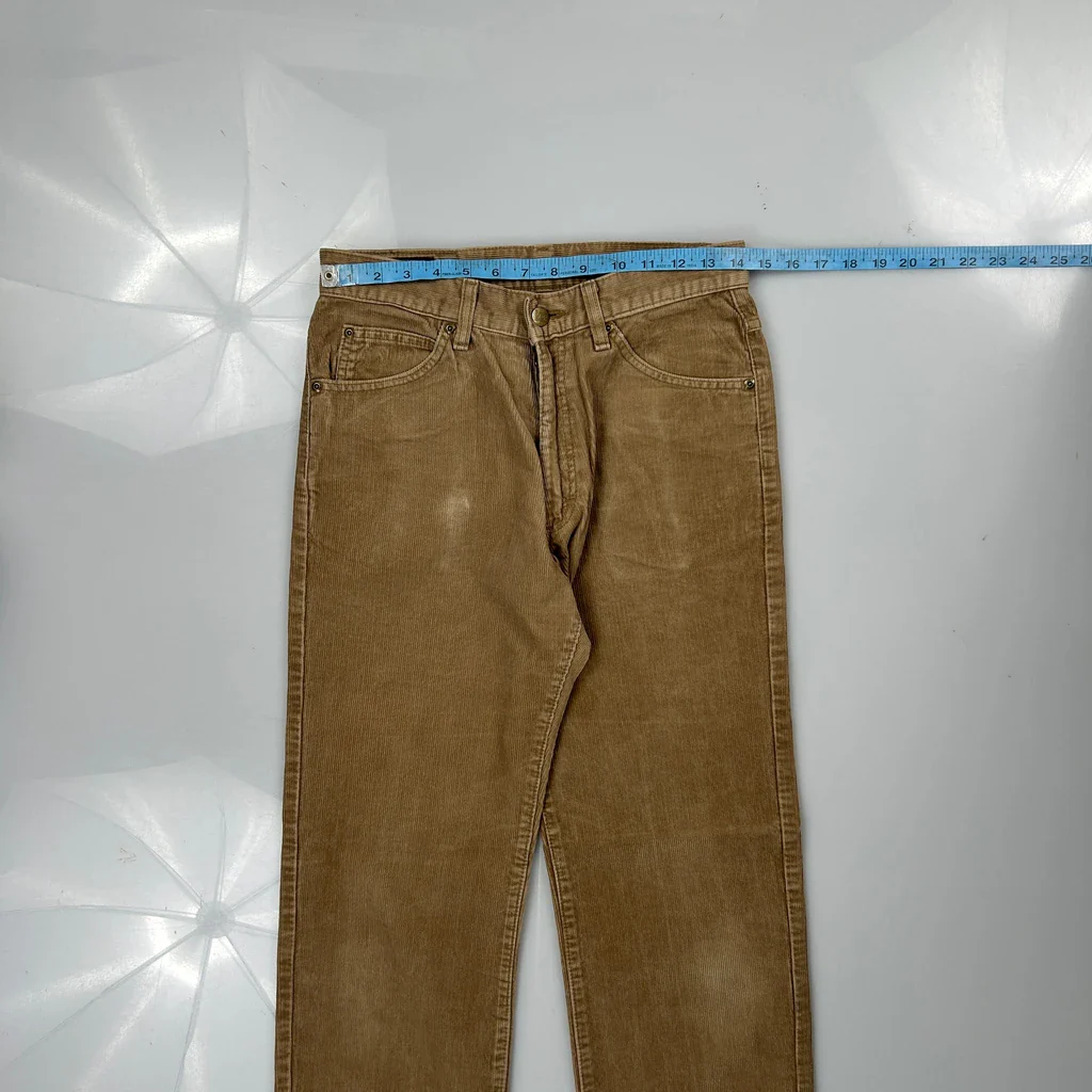 Lee Cord Trousers - 28″ Waist Brown Corduroy - Image 3