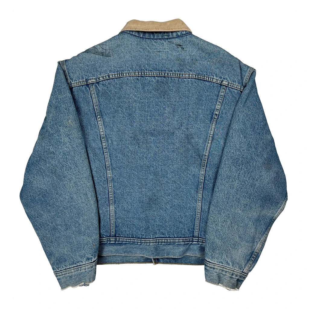 Storm Rider 1970s Lee Sherpa Collared Denim Jacket - XL Blue Denim - Image 2