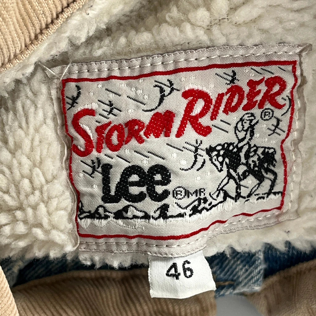 Storm Rider 1970s Lee Sherpa Collared Denim Jacket - XL Blue Denim - Image 3