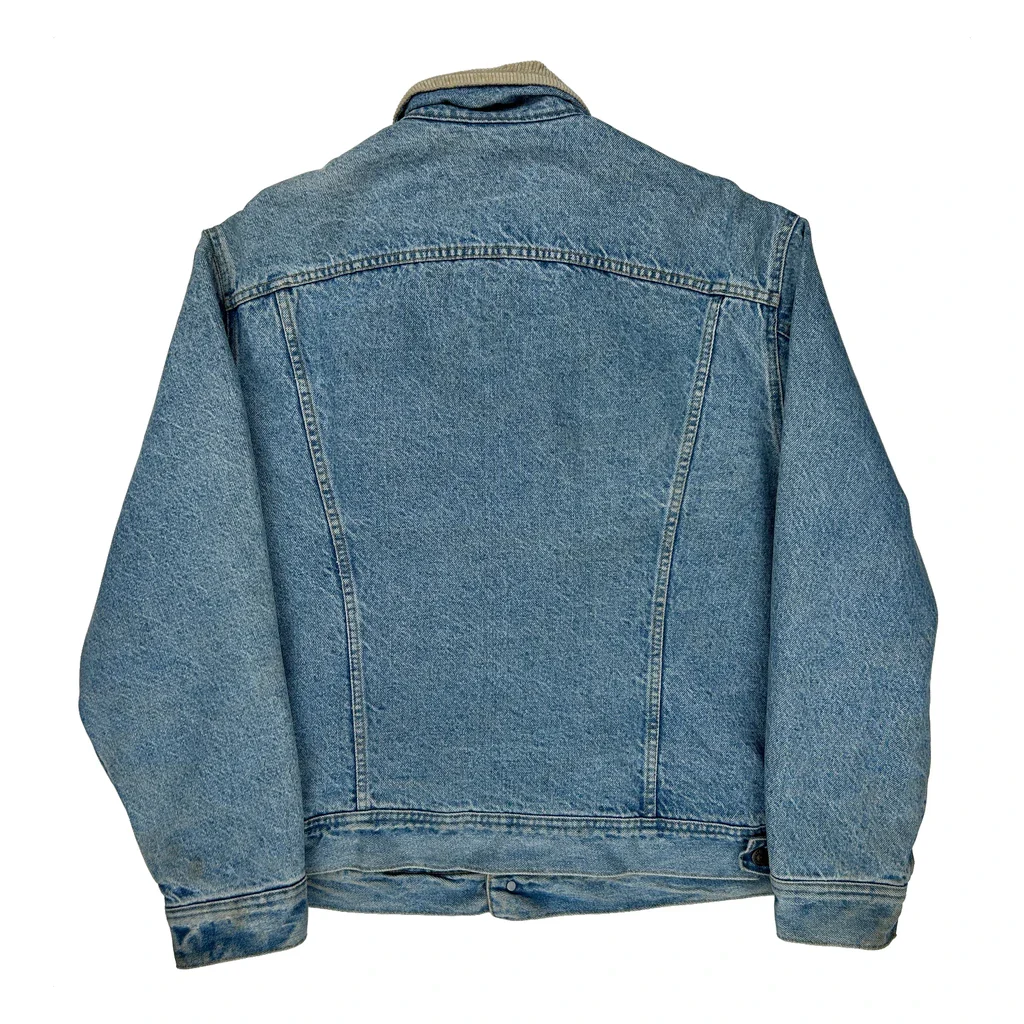 Lee Contrast Stitch Denim Jacket - Large Light Wash Cotton - Image 2