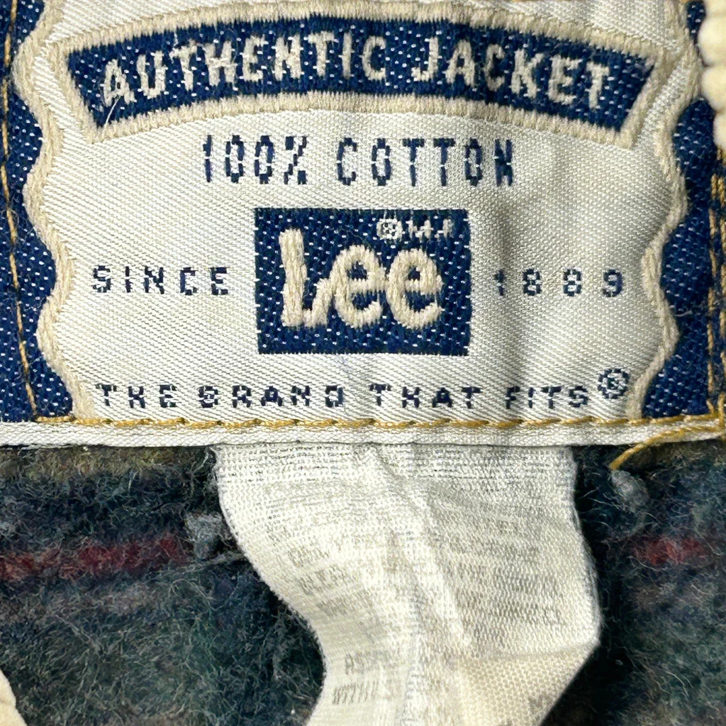 Lee Contrast Stitch Denim Jacket - Large Light Wash Cotton - Image 3