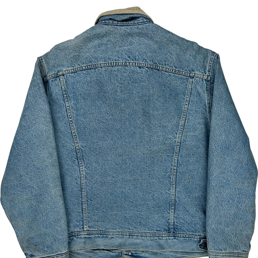 Lee Contrast Stitch Denim Jacket - Large Light Wash Cotton - Image 7