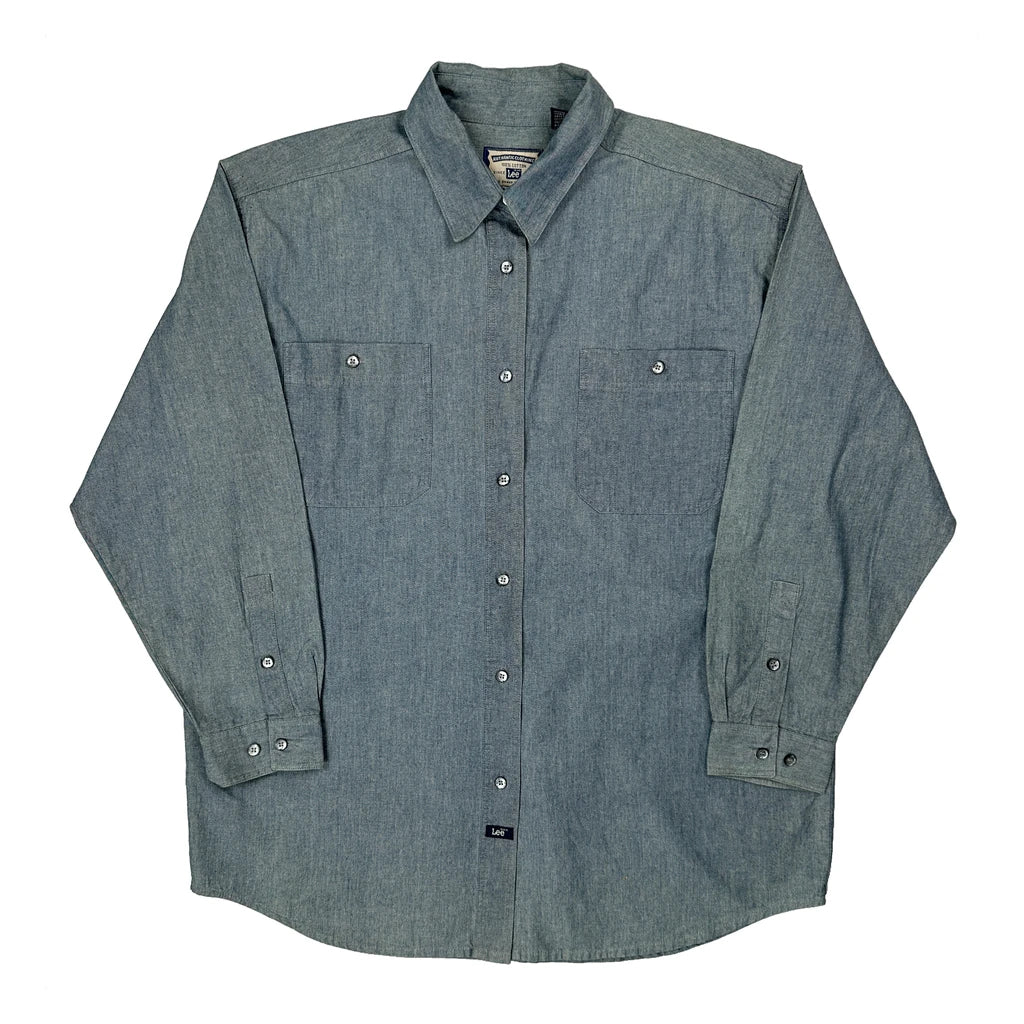 Lee Denim Shirt - Large Blue Cotton
