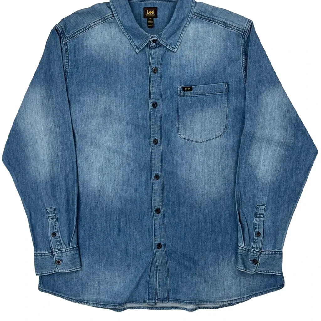 Lee Denim Shirt - 2XL Blue Denim - Image 4