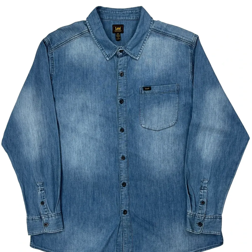 Lee Denim Shirt - 2XL Blue Denim - Image 5
