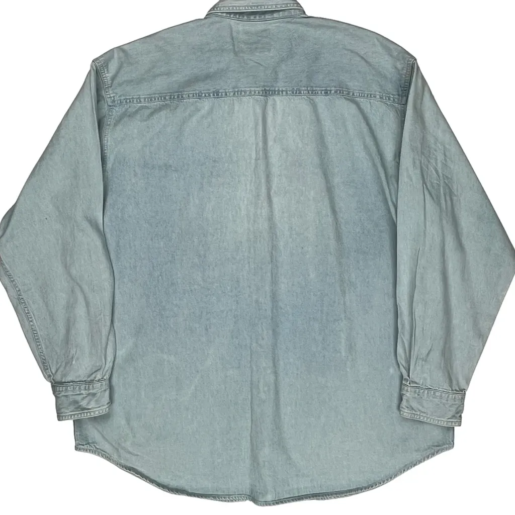Lee Denim Shirt - Large Light Wash Cotton - Image 6