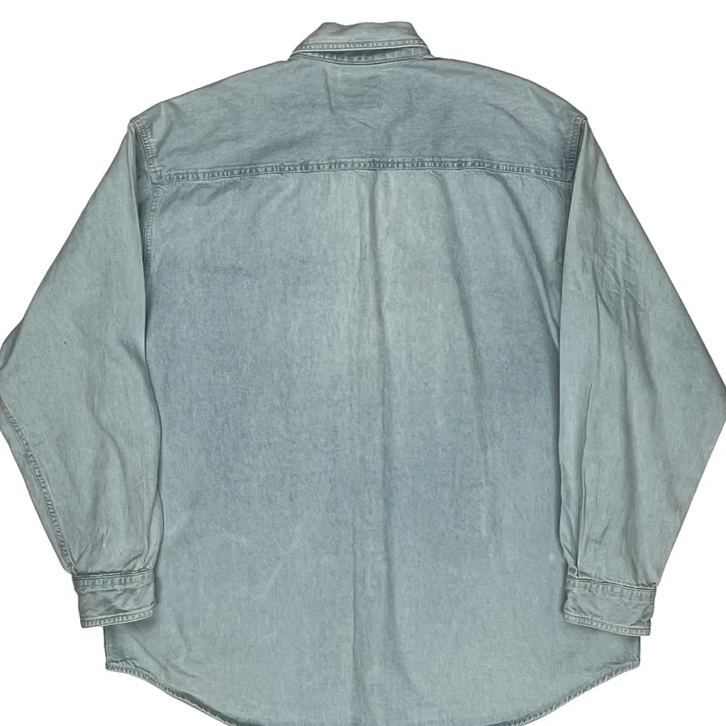 Lee Denim Shirt - Large Light Wash Cotton - Image 7