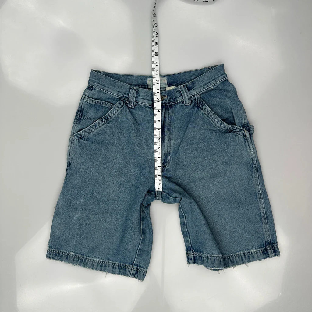 Lee Baggy Carpenter Denim Shorts - 30W 10L Blue Denim - Image 4