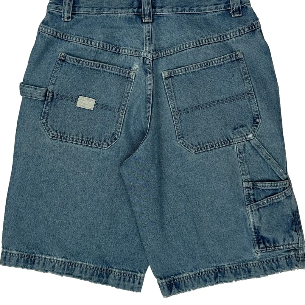 Lee Baggy Carpenter Denim Shorts - 30W 10L Blue Denim - Image 7