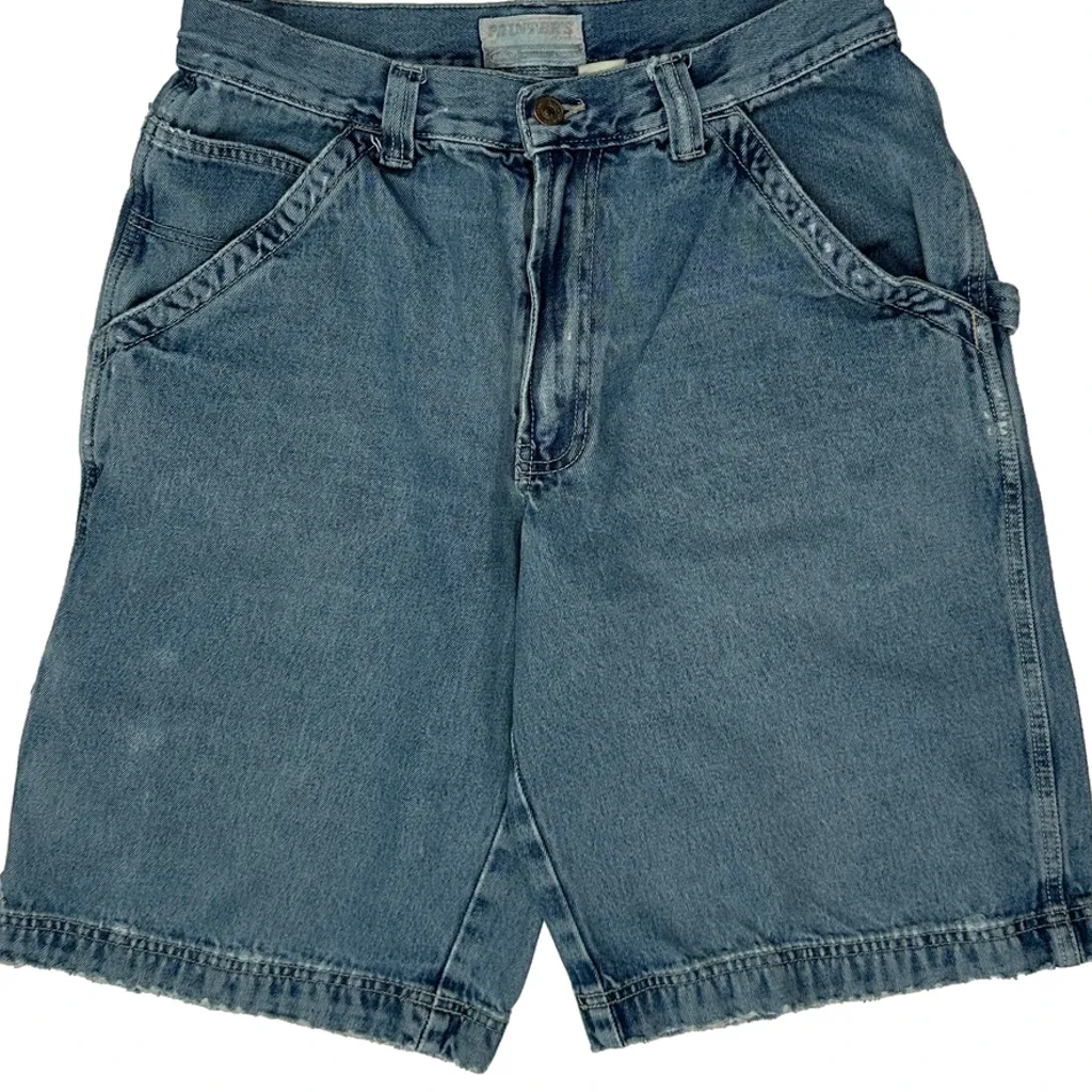 Lee Baggy Carpenter Denim Shorts - 30W 10L Blue Denim - Image 8