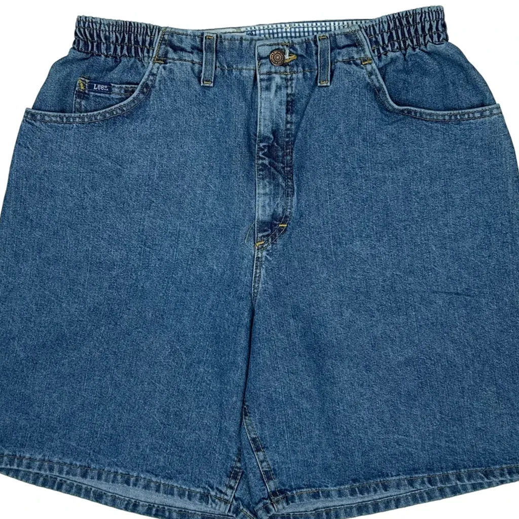Lee Denim Shorts - 32W 8L Blue Denim - Image 8