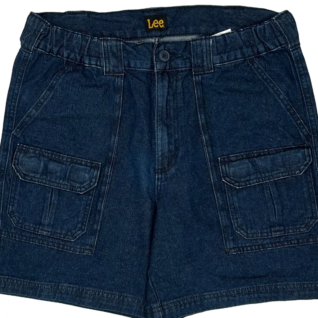 Lee Denim Shorts - 33W 6L Blue Cotton - Image 10