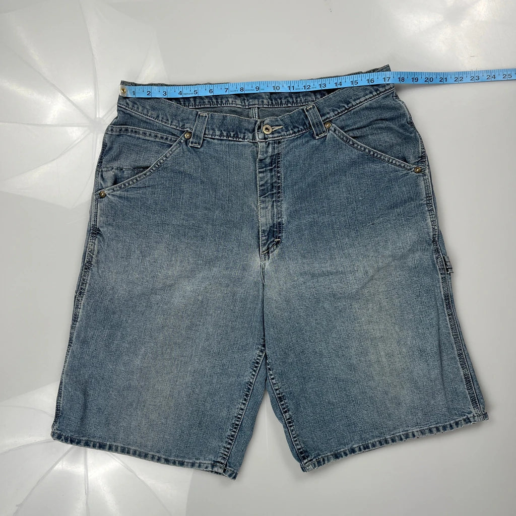 Lee Denim Shorts - 34W 10L Blue Denim - Image 3