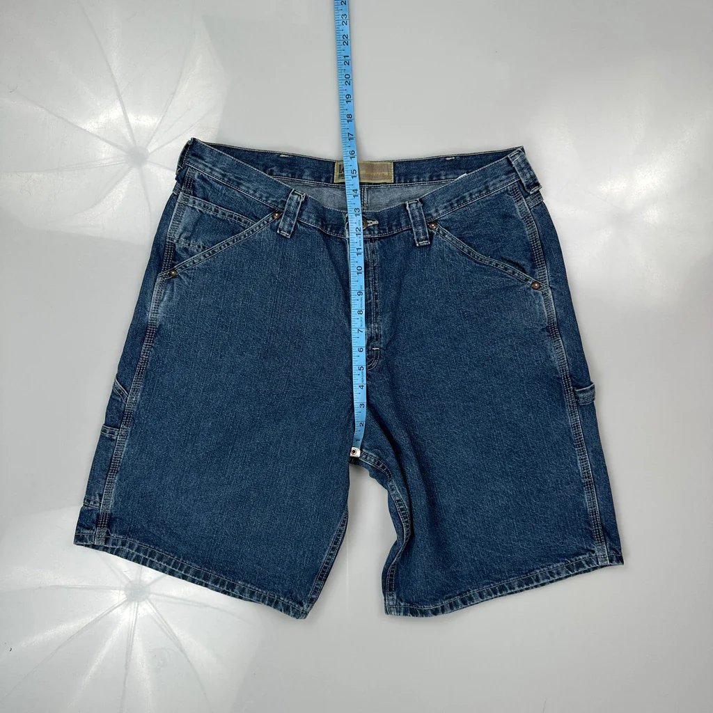Lee Denim Shorts - 38W 10L Blue Cotton - Image 4