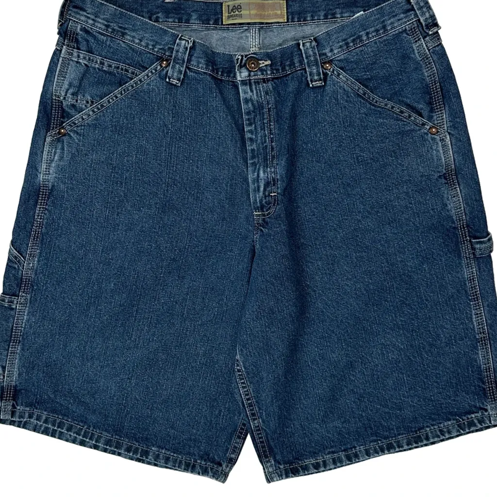 Lee Denim Shorts - 38W 10L Blue Cotton - Image 9