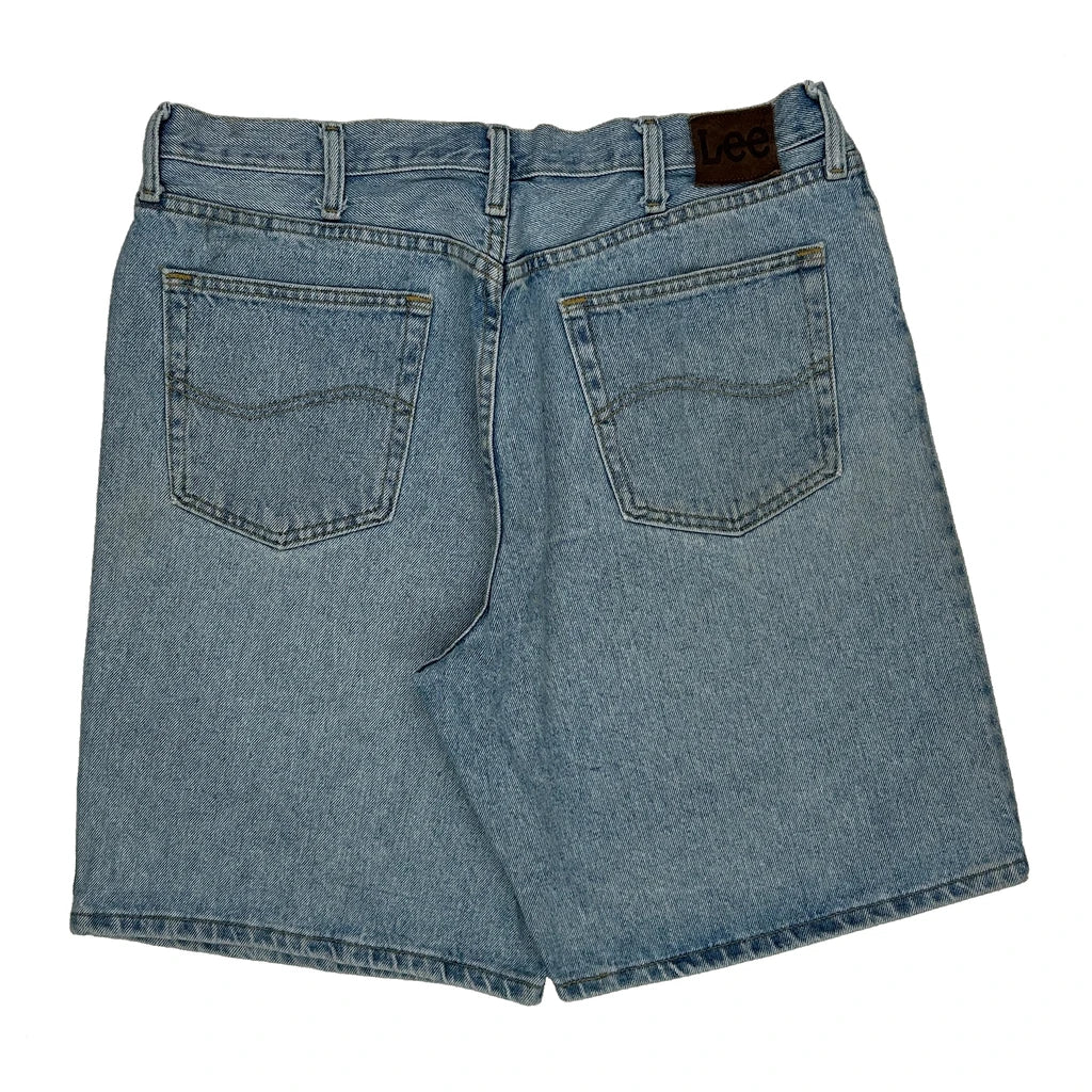 Lee Denim Shorts - 33W 10L Light Wash Cotton