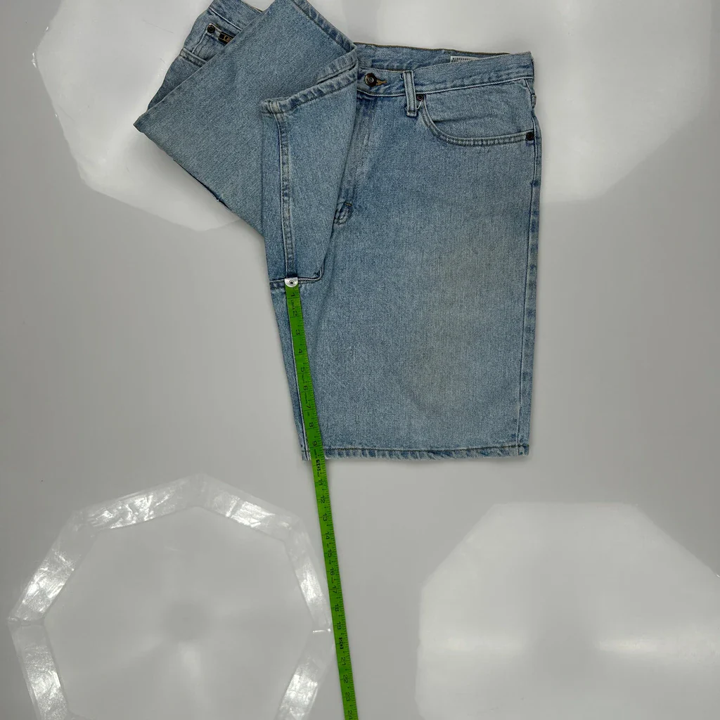 Lee Denim Shorts - 33W 10L Light Wash Cotton - Image 5