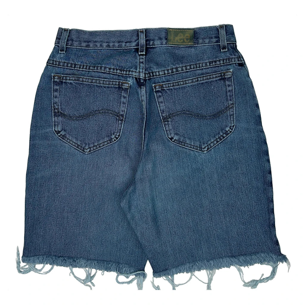 Lee Cut Off Denim Shorts - 29W UK 10 Blue Denim