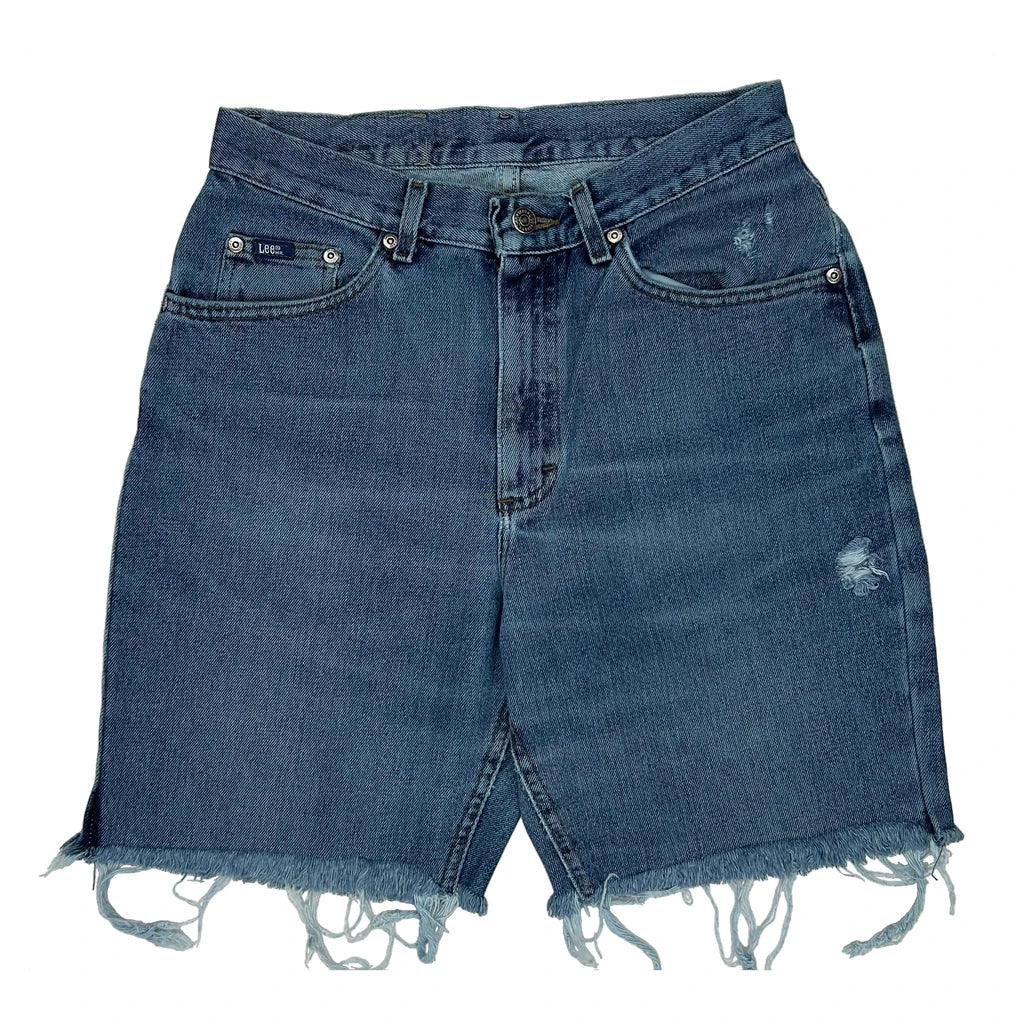 Lee Cut Off Denim Shorts - 29W UK 10 Blue Denim - Image 2