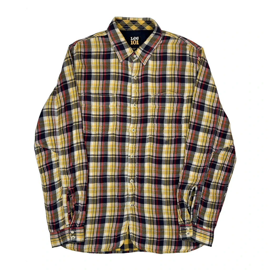 Lee Checked Flannel Shirt - Medium Multicoloured Cotton