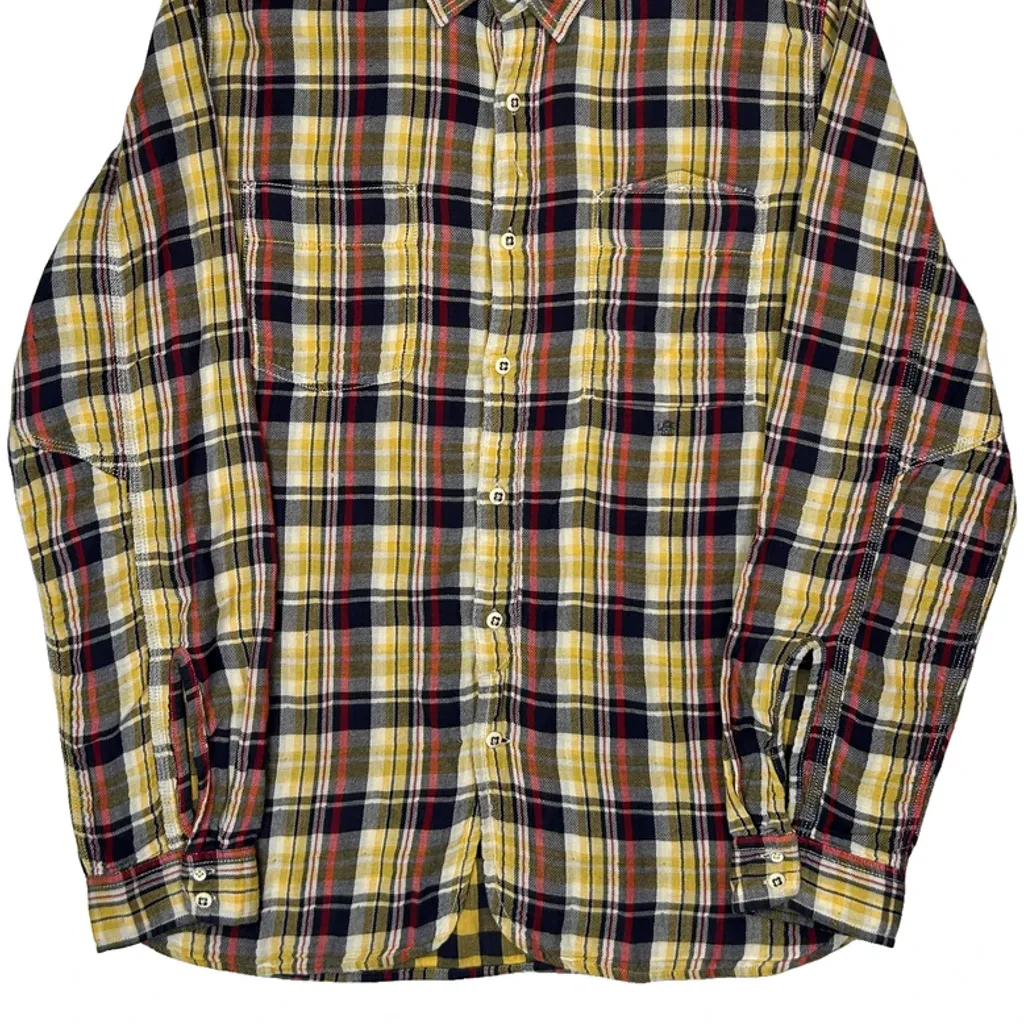 Lee Checked Flannel Shirt - Medium Multicoloured Cotton - Image 4