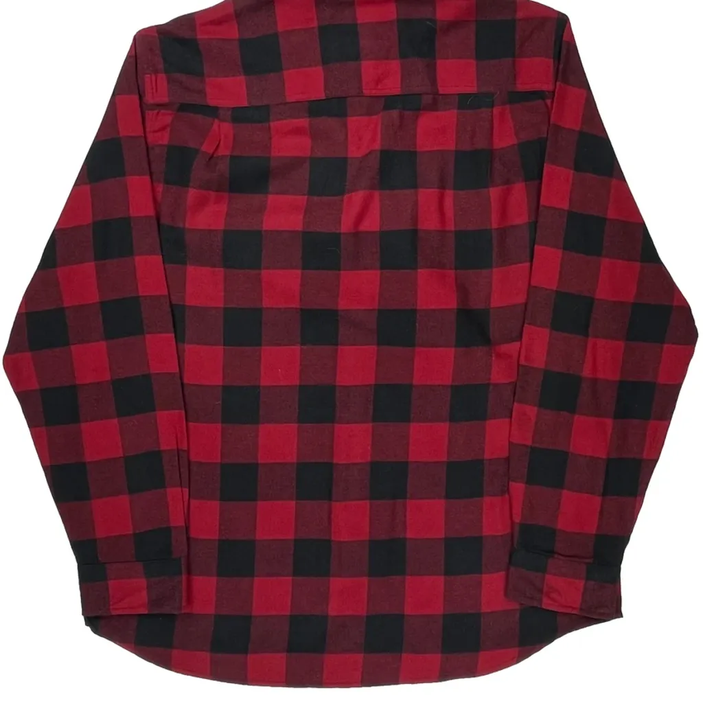 Lee Checked Flannel Shirt - XL Red Cotton - Image 6