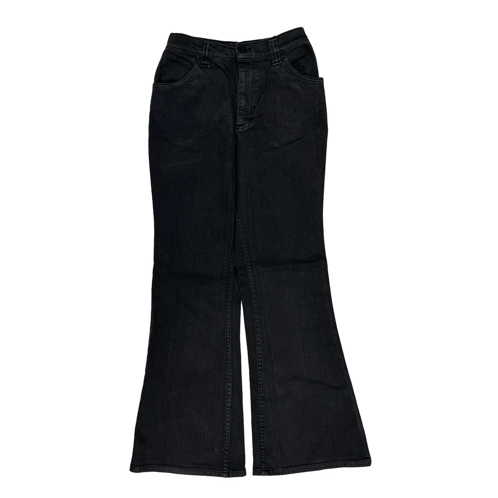 Lee Flared Jeans - 24W UK 4 Black Denim - Image 2