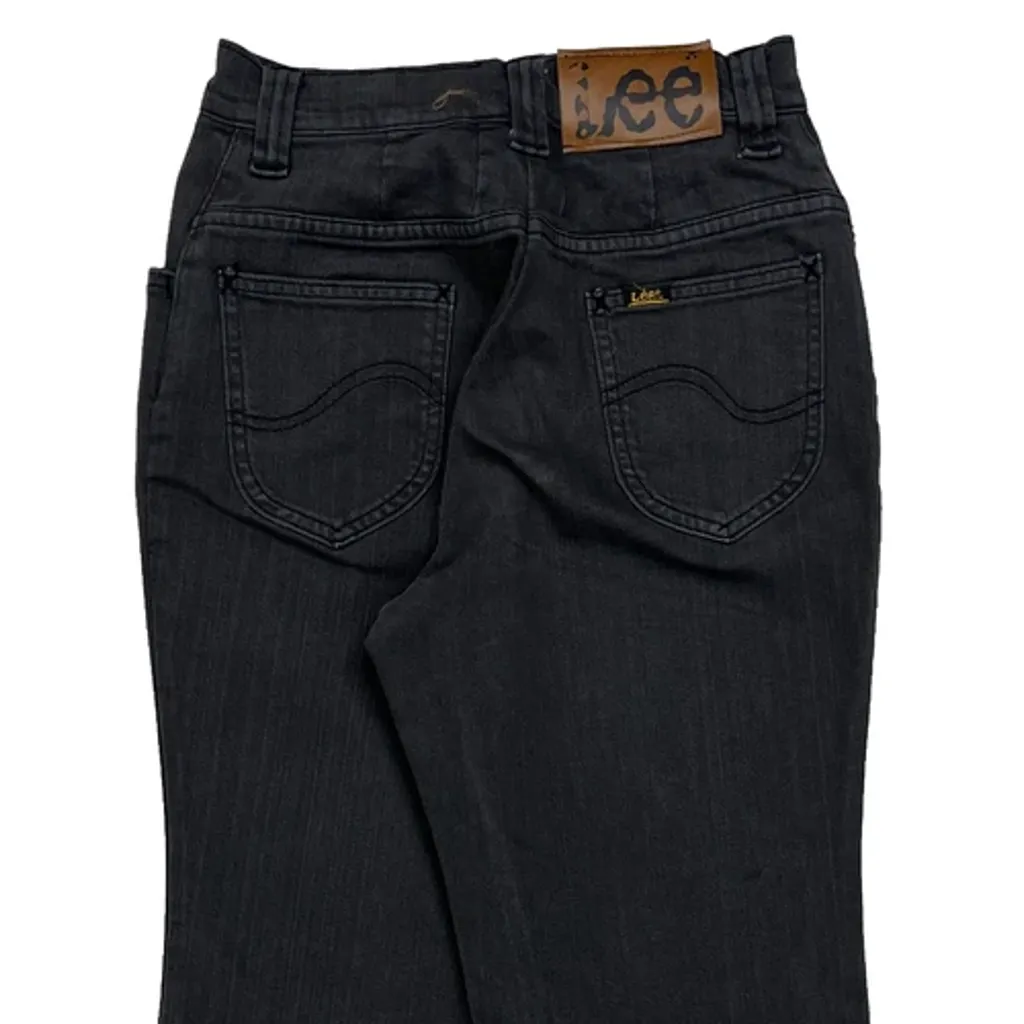 Lee Flared Jeans - 24W UK 4 Black Denim - Image 7