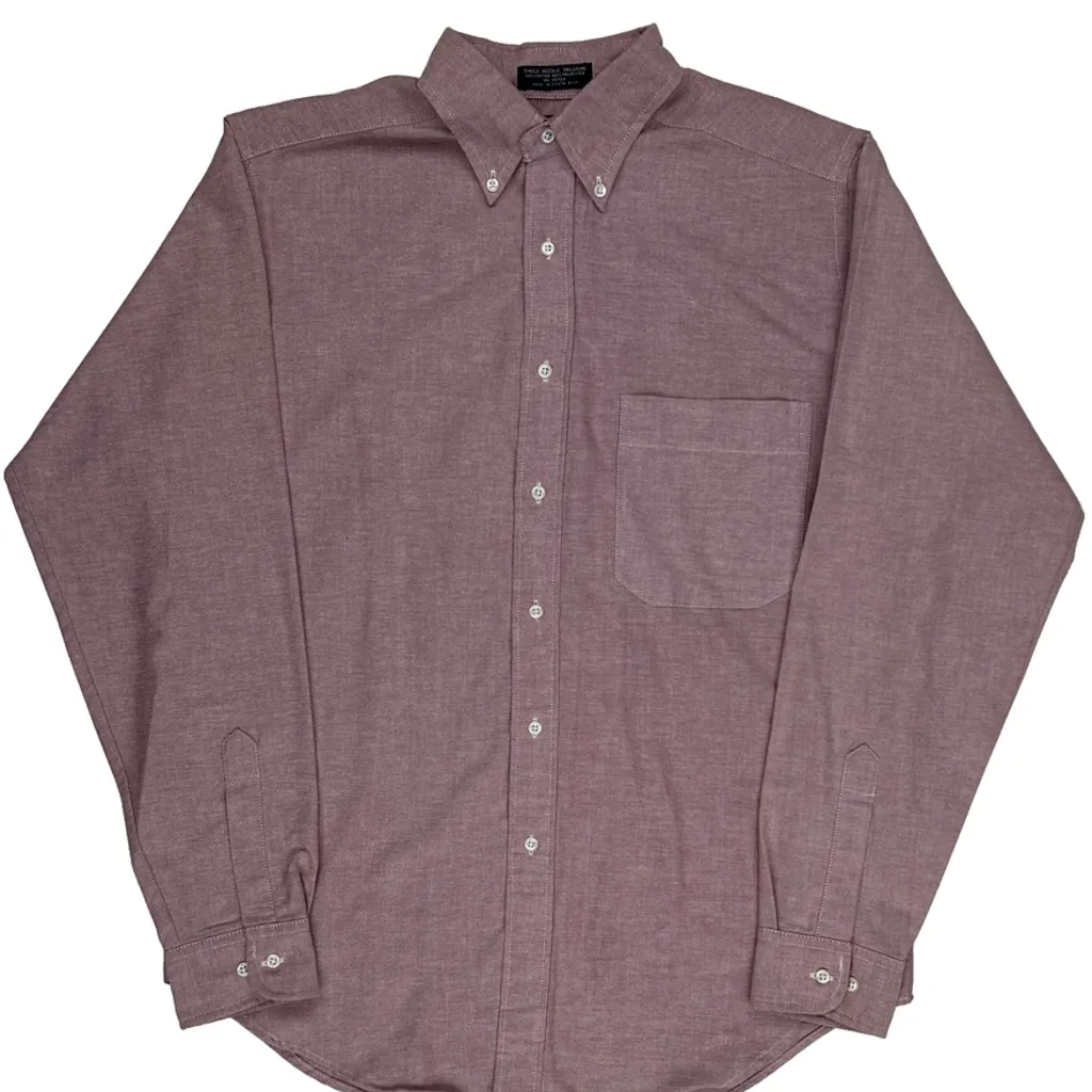 Lee Shirt - Medium Burgundy Cotton Blend - Image 5