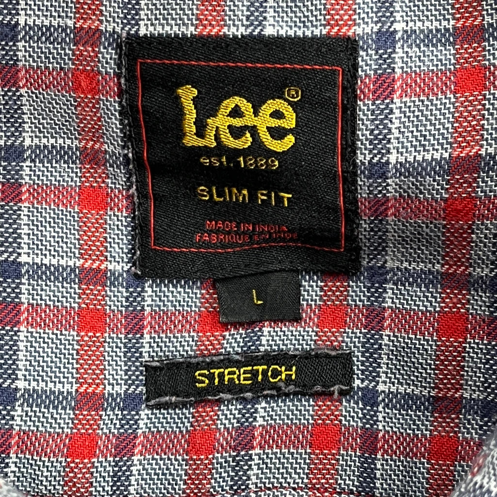 Lee Checked Shirt - Large Red Cotton - Image 3