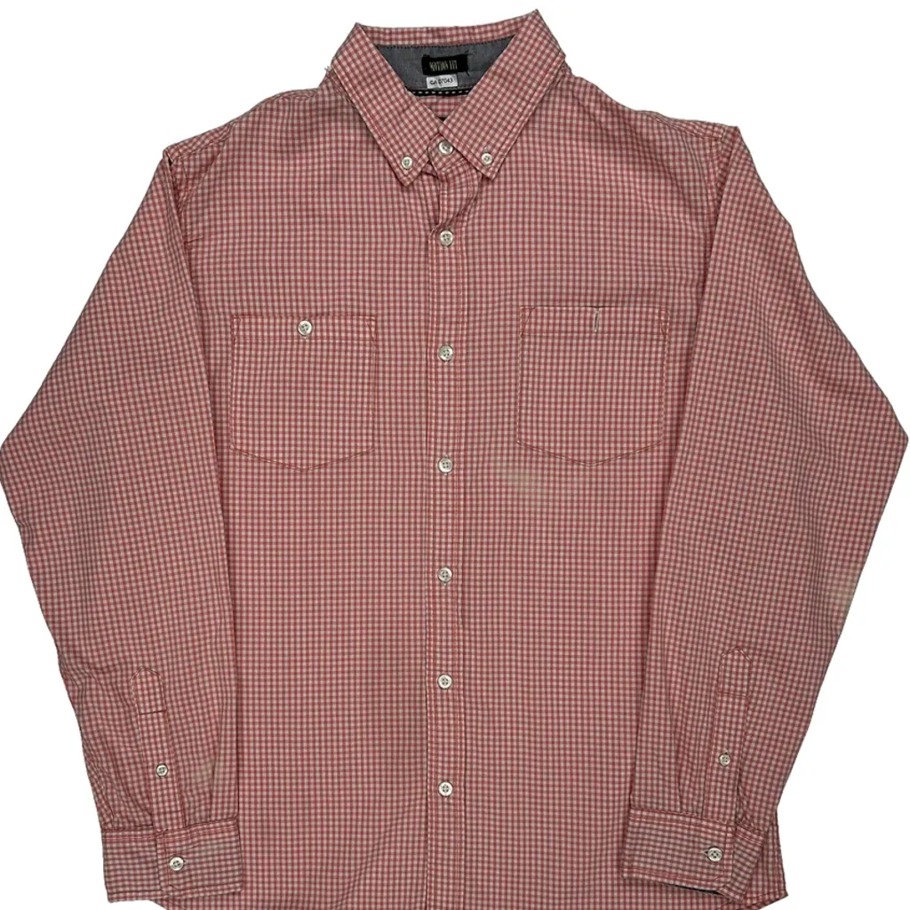 Lee Checked Shirt - Medium Red Cotton - Image 4