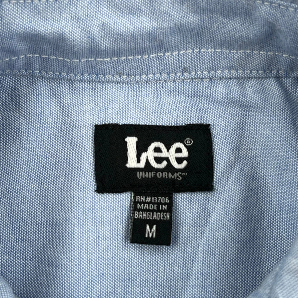 Lee Short Sleeve Shirt - Medium Blue Cotton - Image 3