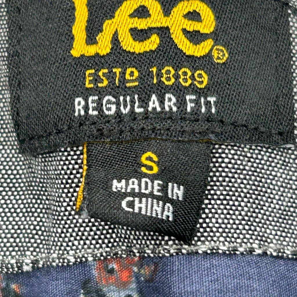 Lee Short Sleeve Shirt - Small Blue Cotton - Image 3