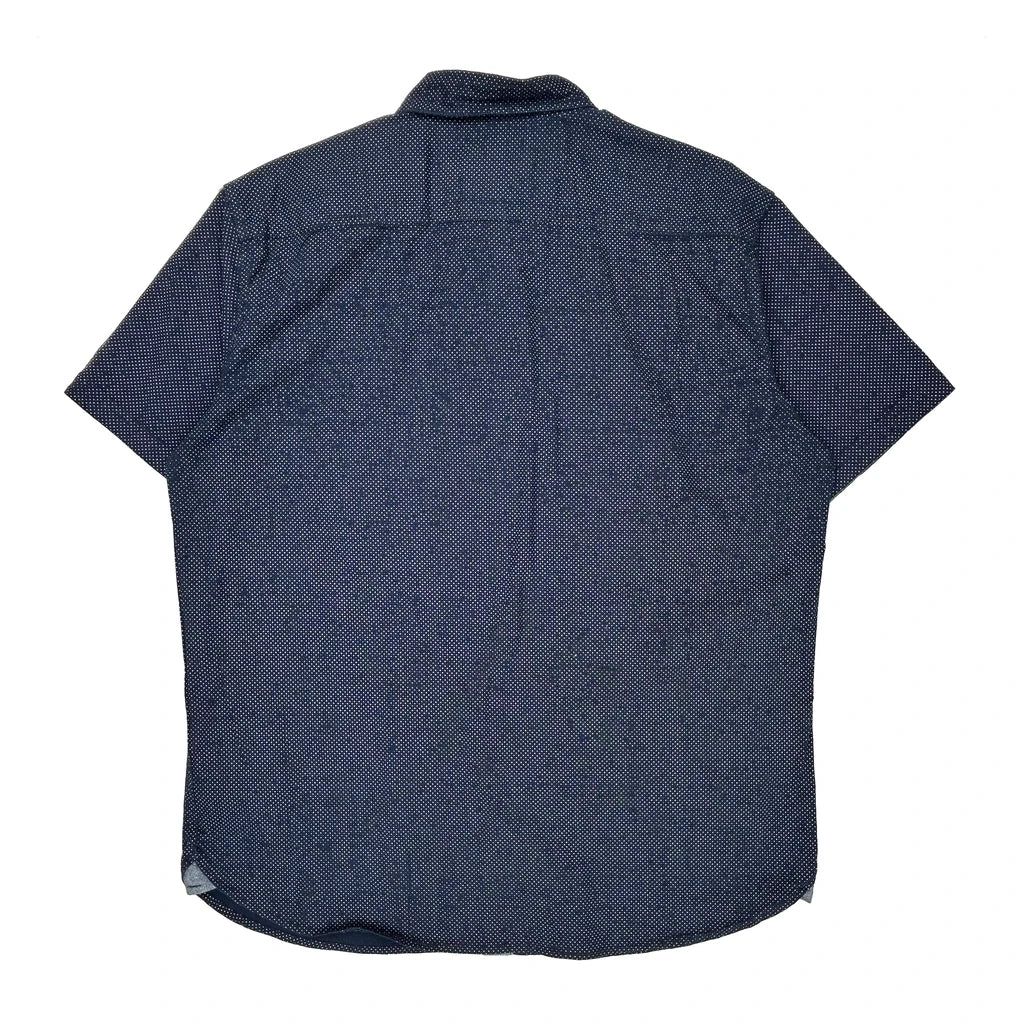 Lee Polka Dot Short Sleeve Shirt - XL Blue Cotton - Image 2
