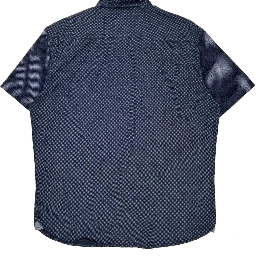 Lee Polka Dot Short Sleeve Shirt - XL Blue Cotton - Image 7