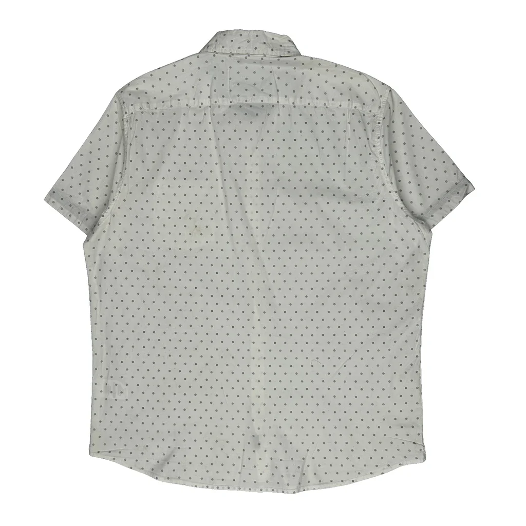 Lee Polka Dot Short Sleeve Shirt - XL White Cotton - Image 2