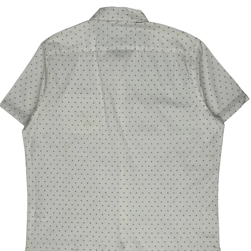 Lee Polka Dot Short Sleeve Shirt - XL White Cotton - Image 6