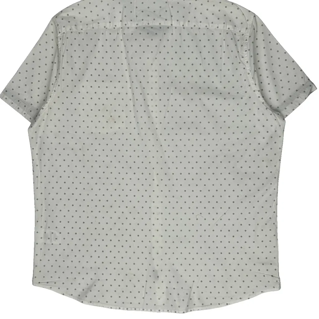 Lee Polka Dot Short Sleeve Shirt - XL White Cotton - Image 7