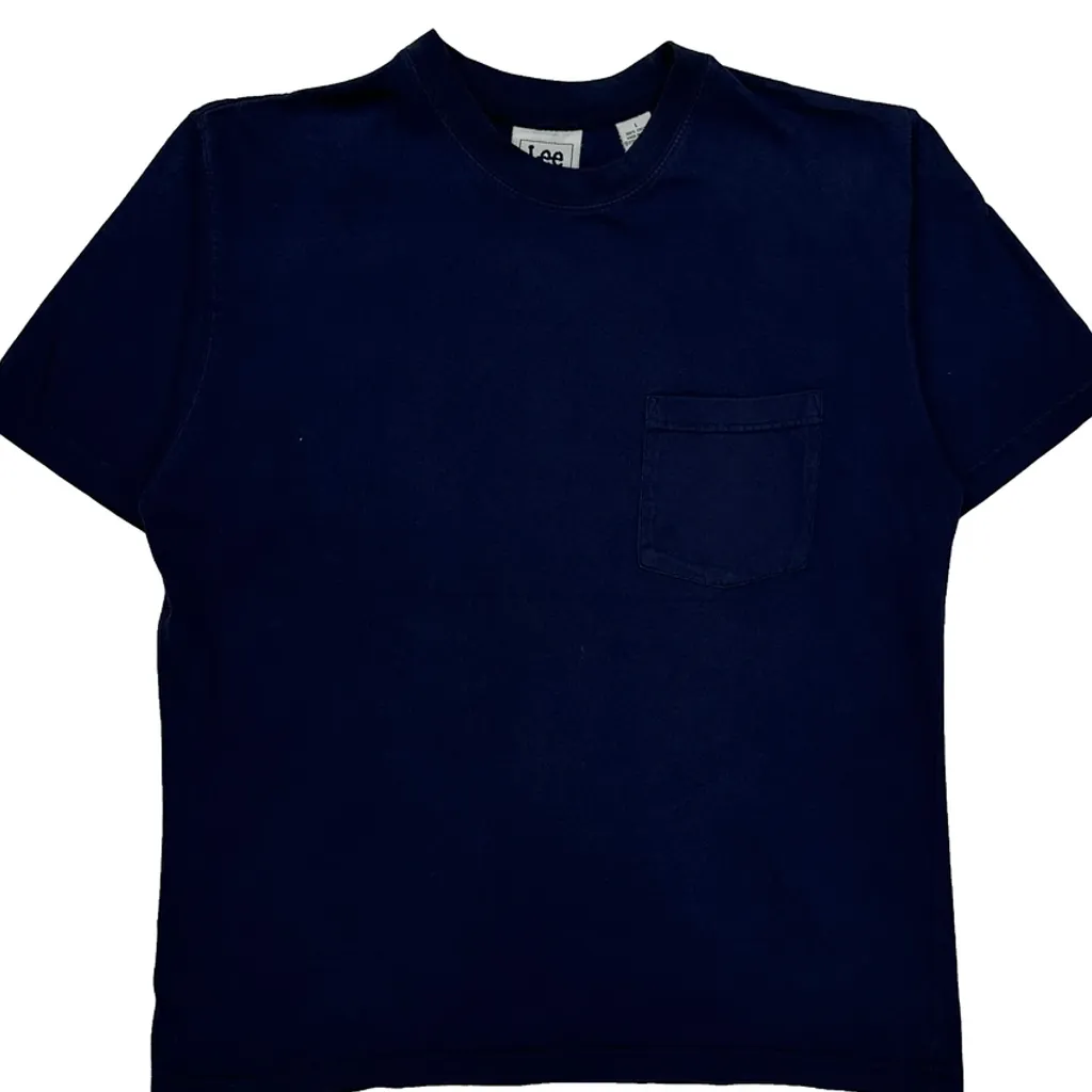 Lee Sport T-Shirt - Large Navy Cotton - Image 4