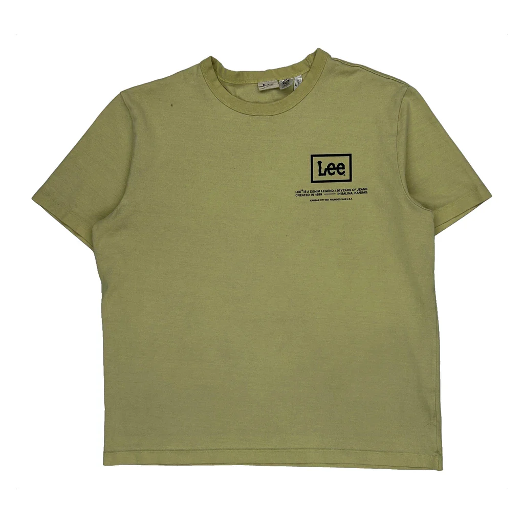 Lee T-Shirt - Small Yellow Cotton