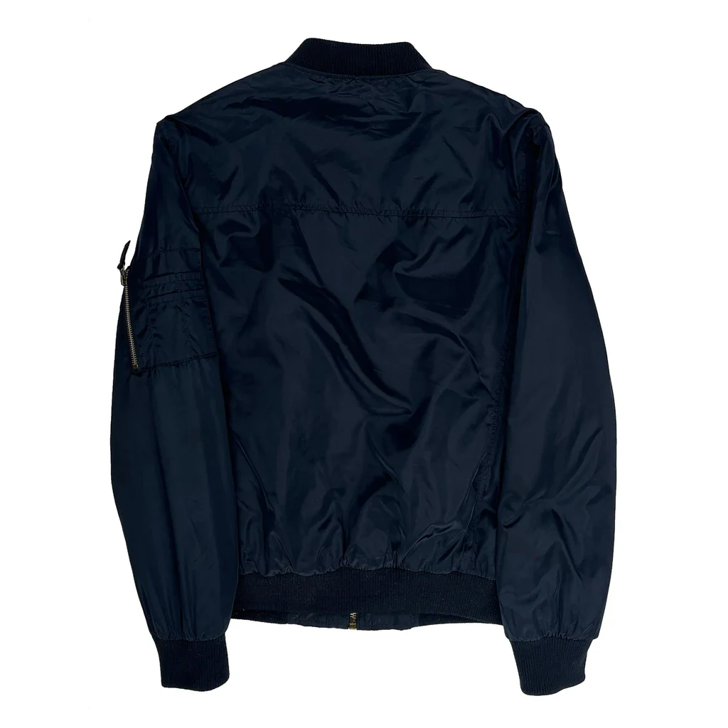 Leehanton Ma1 Bomber Jacket - Medium Navy Polyester - Image 2