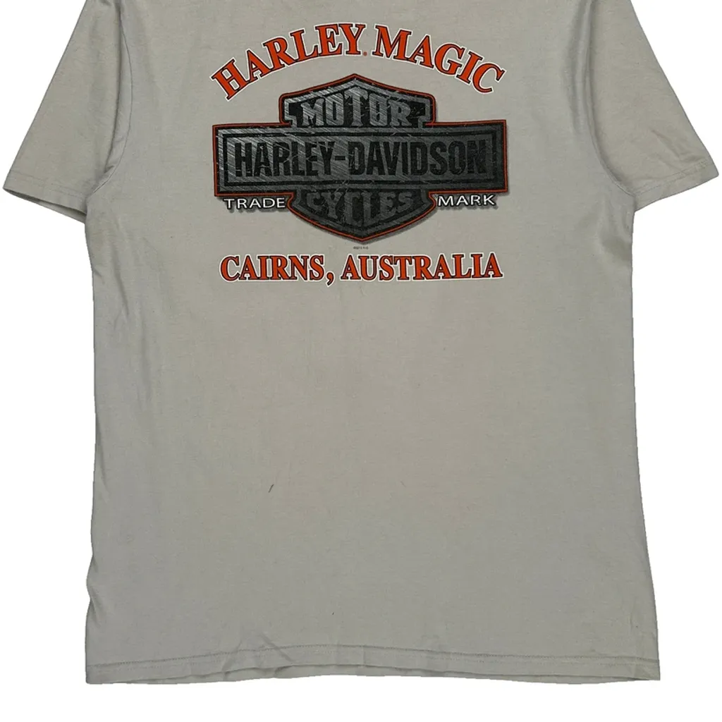 Legendary Motorcycles Harley Davidson Graphic T-Shirt - Large White Cotton - Image 6