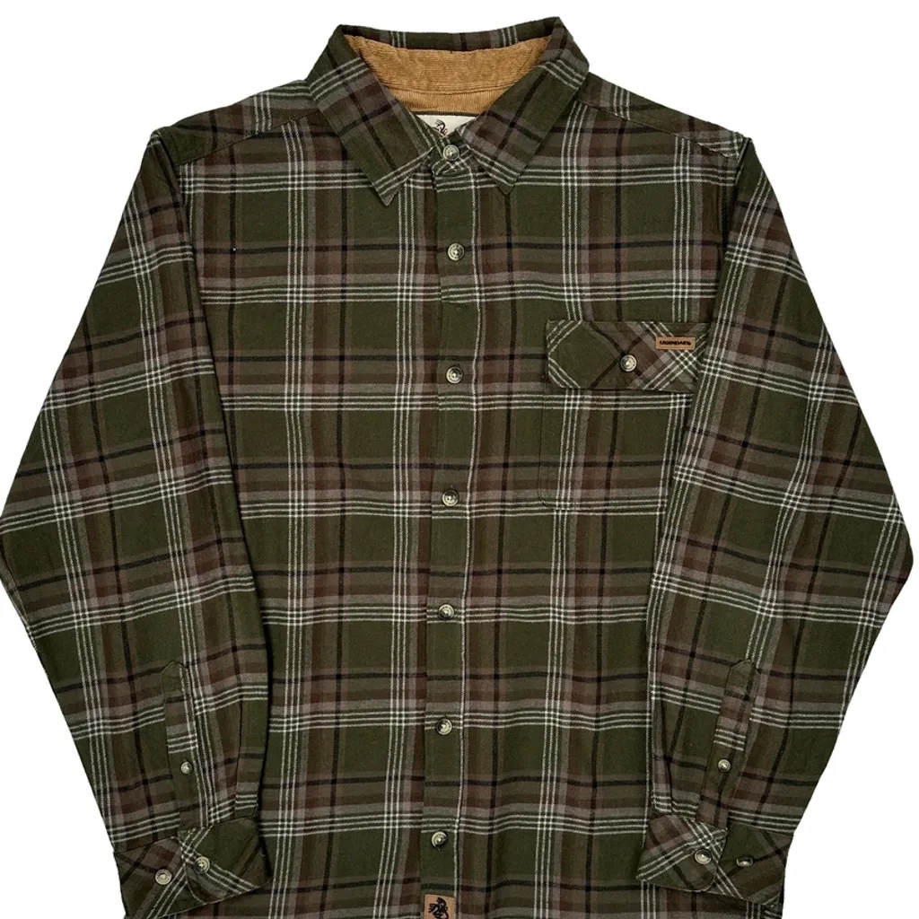 Legendary Whitetails Checked Flannel Shirt - Medium Green Cotton - Image 5