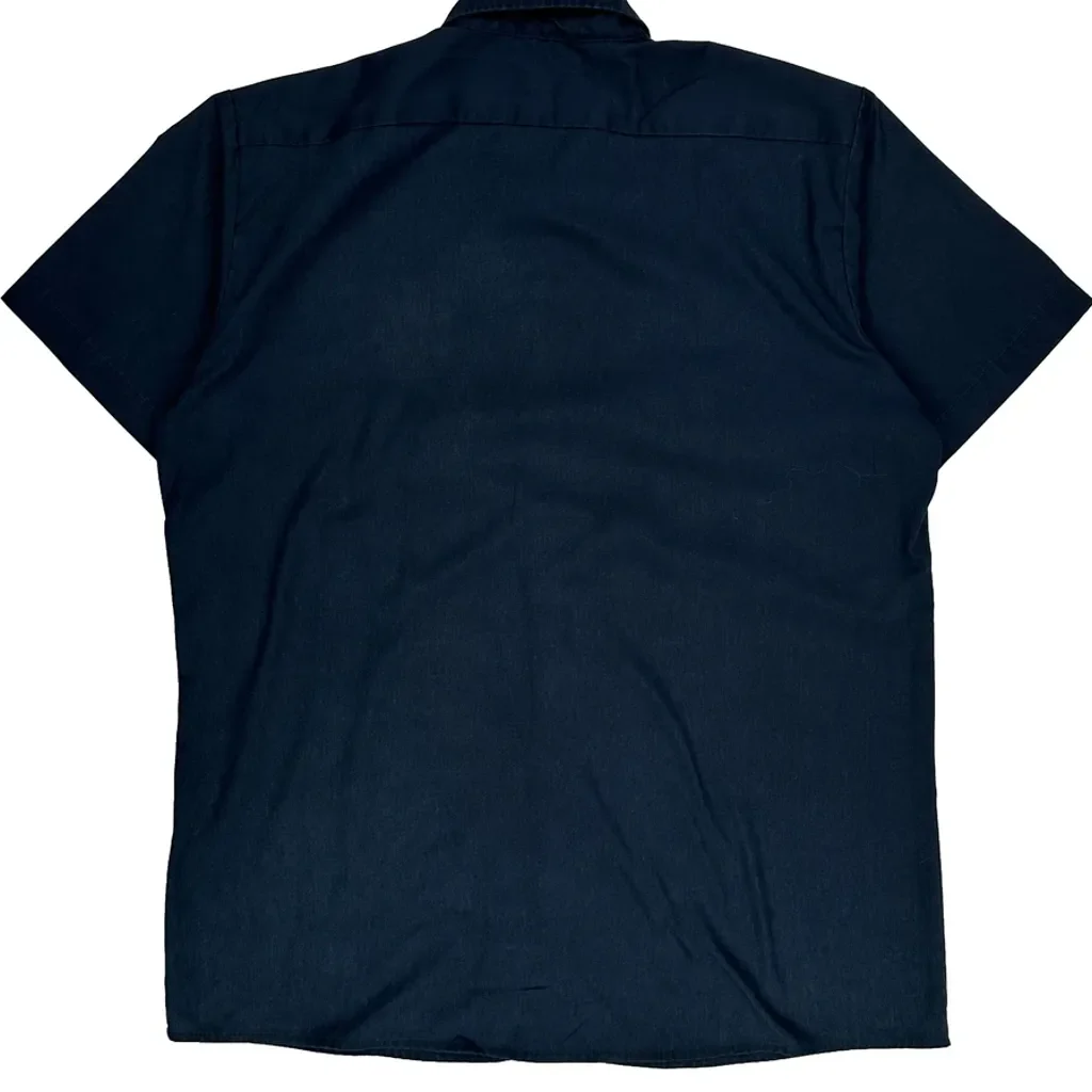 Legends Dickies Short Sleeve Shirt - Large Navy Polyester Blend - Image 7